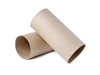 Paper roll of bathroom isolated on white background