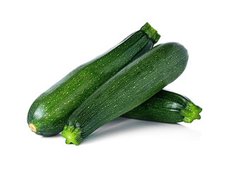 fresh vegetable zucchini isolated on white background