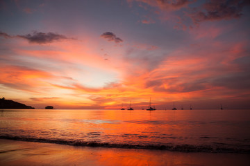 sunset on the beach