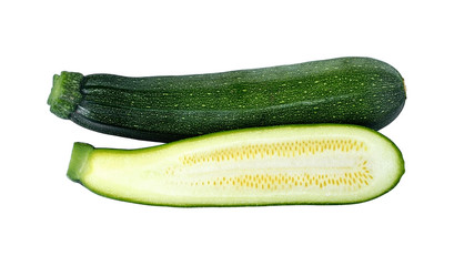 Fresh zucchini isolated on white