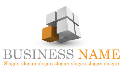 Logo cubique orange