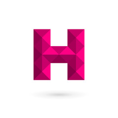 Letter H mosaic logo icon design template elements