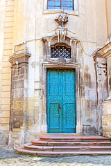 Door of Dominican Cathedral in Lviv, Ukraine