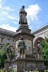 Leonardo Da Vinci Statue, Milan, Italy