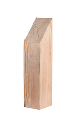 wooden block isolated on a white background