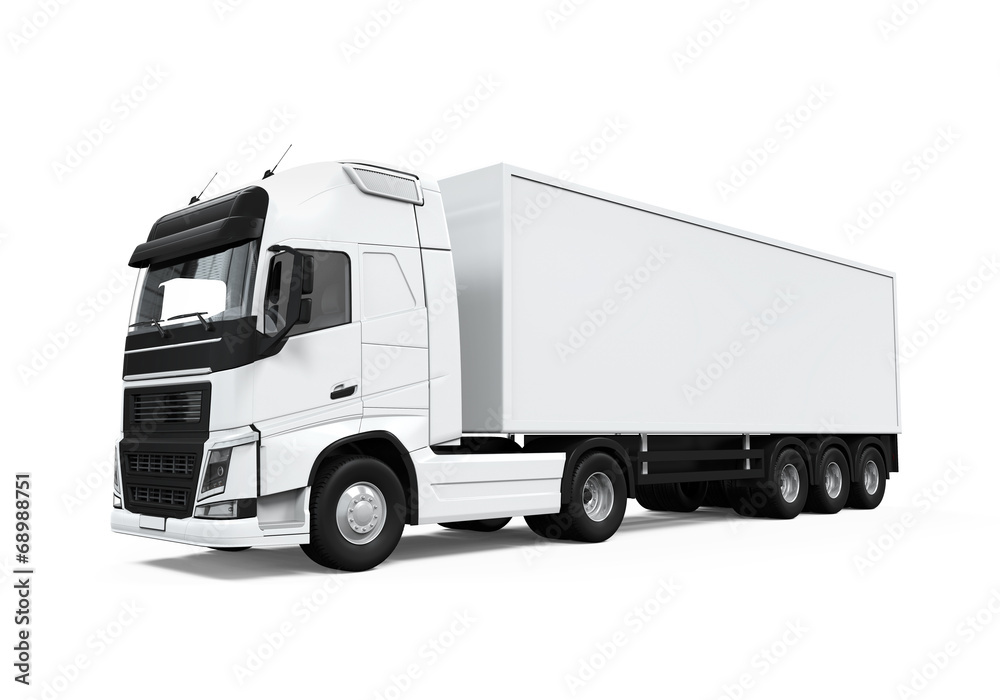 Wall mural cargo delivery truck