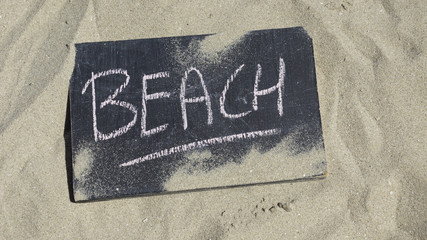 Beach written