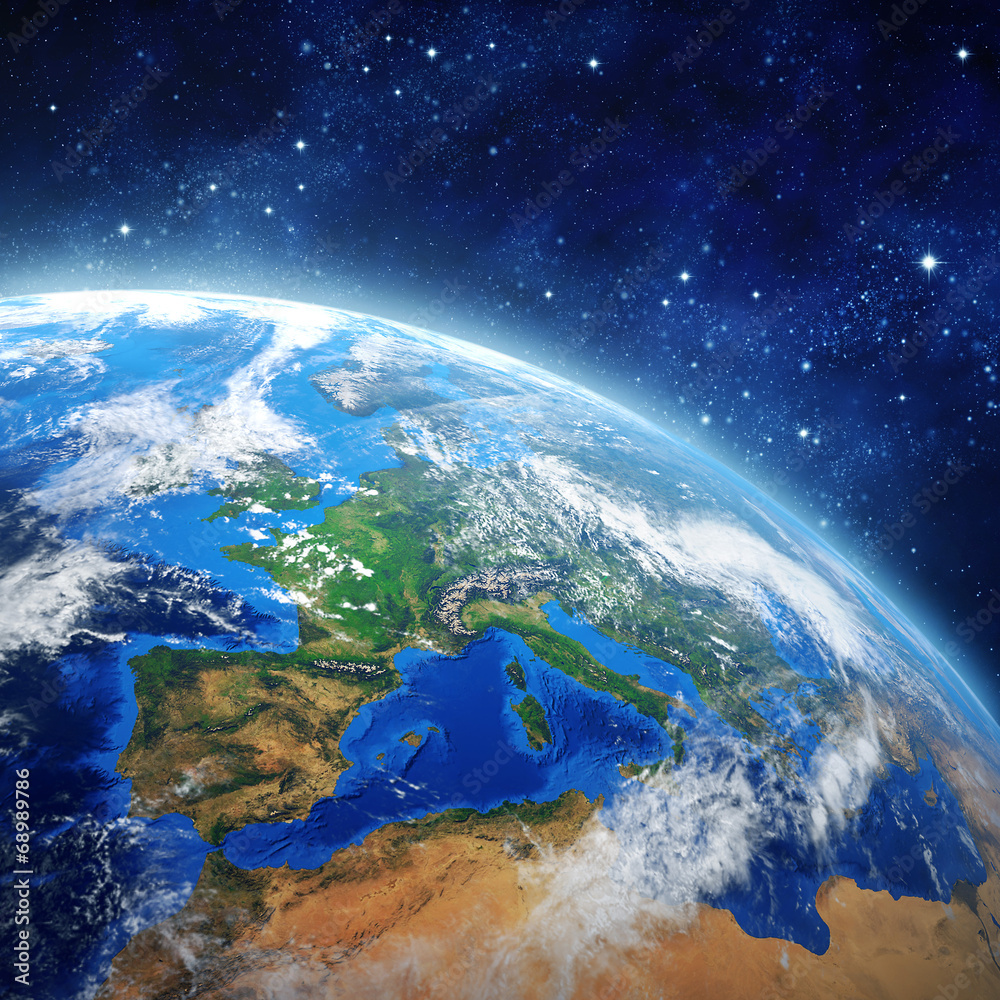Wall mural planet earth in outer space