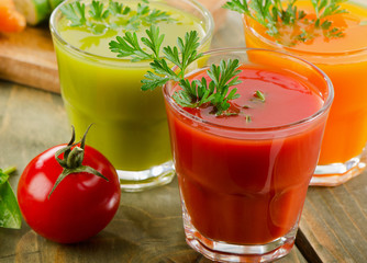 Healthy vegetable  juices