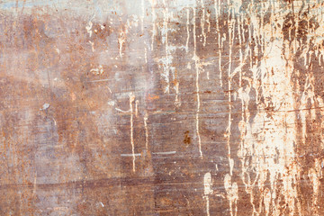 Rusty texture with dripping paint
