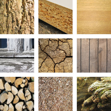 Neun Bilder von Holz