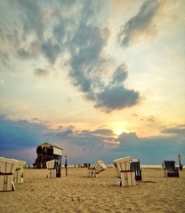 am abend am strand