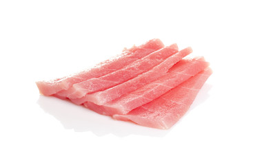 Tuna fillet isolated on white background