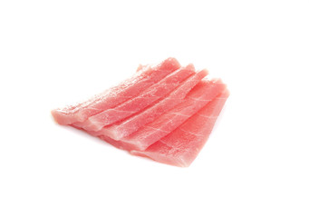 Tuna fillet isolated on white background