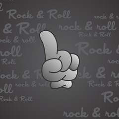 rock and roll theme hand gesture