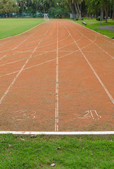 Running track in stadium