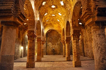 Vitrage gordijnen Artistiek monument Hammam, Arabische baden in Ronda, Málaga, Spanje