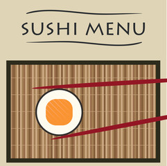 vector sushi and chopsticks