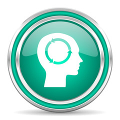 head green glossy web icon