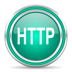 http green glossy web icon