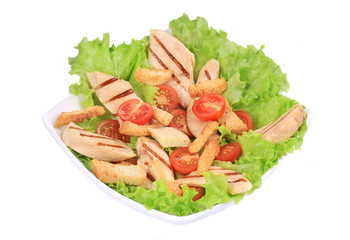 Tasty caesar salad.