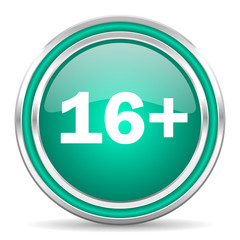 Fototapeta premium adults green glossy web icon