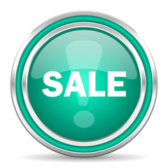sale green glossy web icon