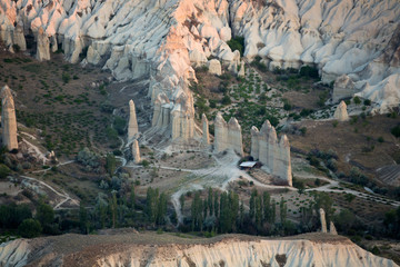 The sunrise over Cappadocia. Turkey