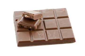Tischdecke Closeup detail of chocolate with almods parts © homydesign