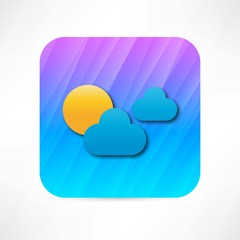 sun and clouds icon