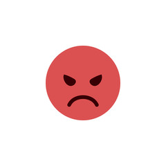 Angry flat emoji