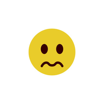 Depressed flat emoji