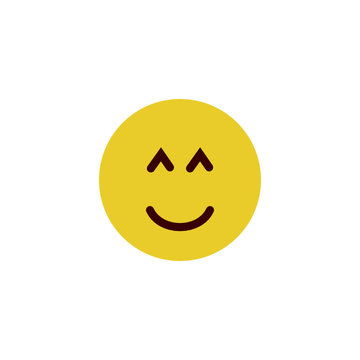 Satisfied flat emoji