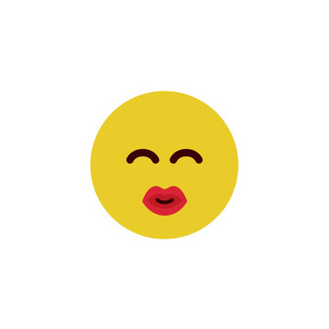 Kiss flat emoji