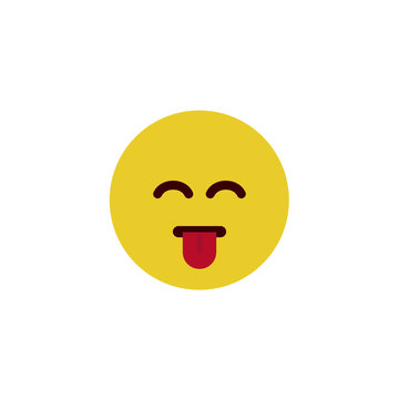Cheerful flat emoji