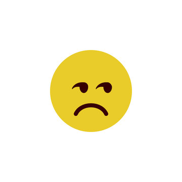 Upset flat emoji