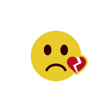 Broken heart flat emoji