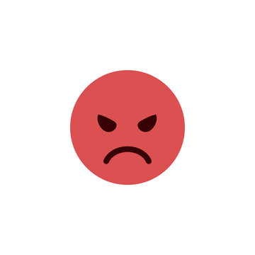 Angry flat emoji