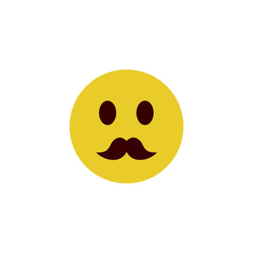 Mustache flat emoji