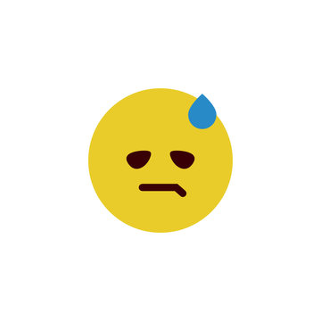 Tired flat emoji