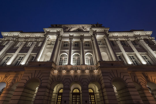 Fototapeta Polish academy of science in Warsaw, Poland