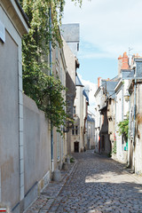 medieval narrow street in Angers, France