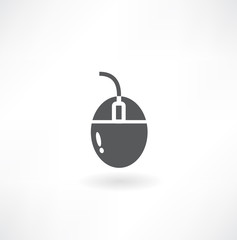 Computer mouse icon, vector illustration. Flat design style