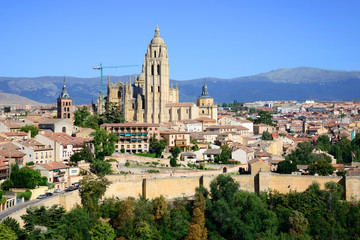 Fototapeta na wymiar Santa Maria Cathedral of Segovia, Castilla Leon, Spain.
