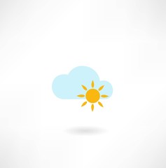 sun with a cloud icon