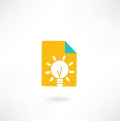 paper with a light bulb icon