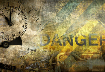 Industrial background, grunge illustration