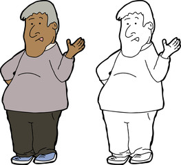 Man Talking and Gesturing