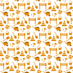 vector seamless pattern working tools background