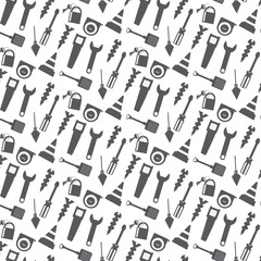 vector seamless pattern working tools icon